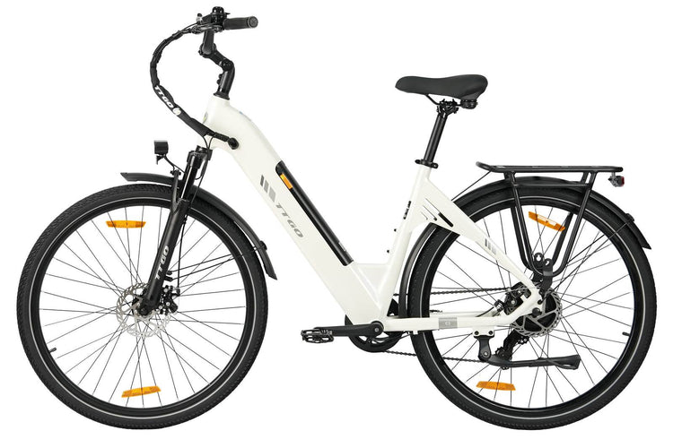 Elektromiejski rower TTGO C3 SE z 7-biegową przekładnią Shimano, silnikiem 36V 250W i baterią 36V 18Ah o zasięgu 80–120 km