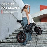 Składany rower elektryczny DYU D3F z aluminiową ramą i baterią 36V 10Ah